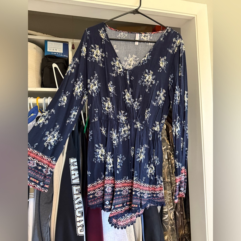 Floral Long Sleeve Romper